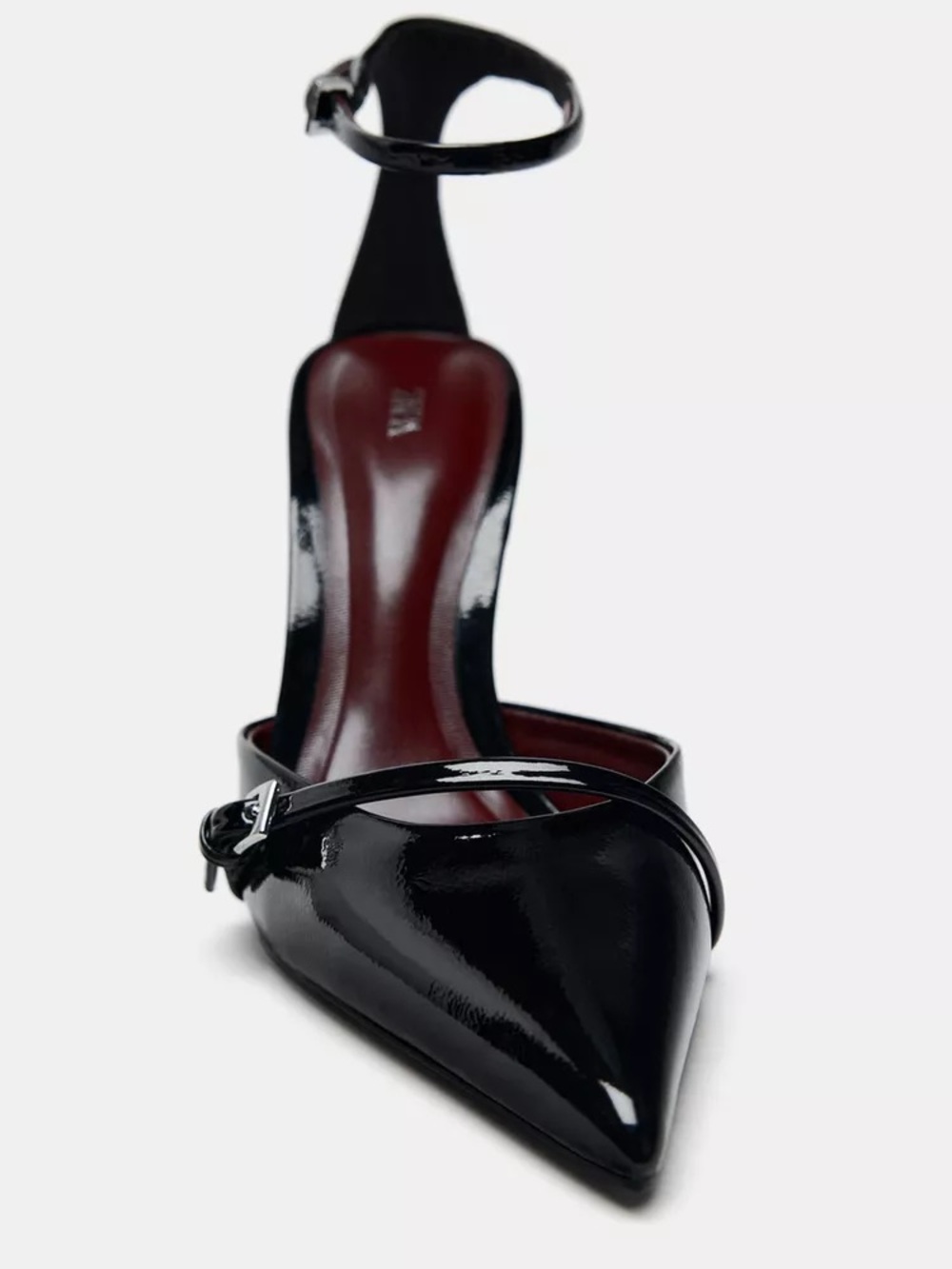 Zara Black High-heel shoes with a patent-effect top - Picture 9 of 9